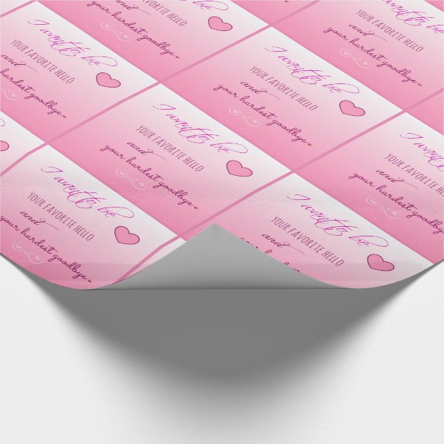 "Favorite Hello" Valentine Wrapping Paper (Corner)