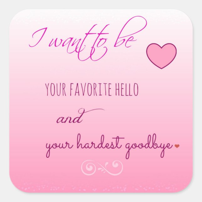 "Favorite Hello" Valentines Day Stickers (Front)