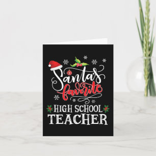 Favorite High School Teacher Christmas Party Gift Card