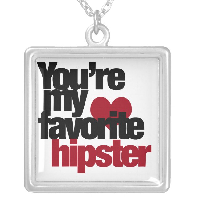 Favorite Hipster Silver Plated Necklace (Front)