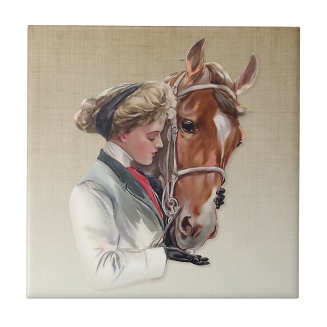 Favorite Horse Ceramic Tile (Front)