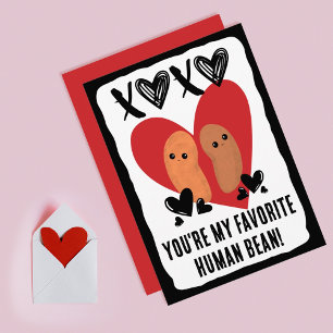 Favorite Human Being Bean Xoxo Valentine's Day Holiday Card