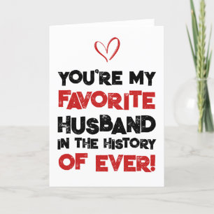 Favorite Husband Sarcastic Funny Love Card