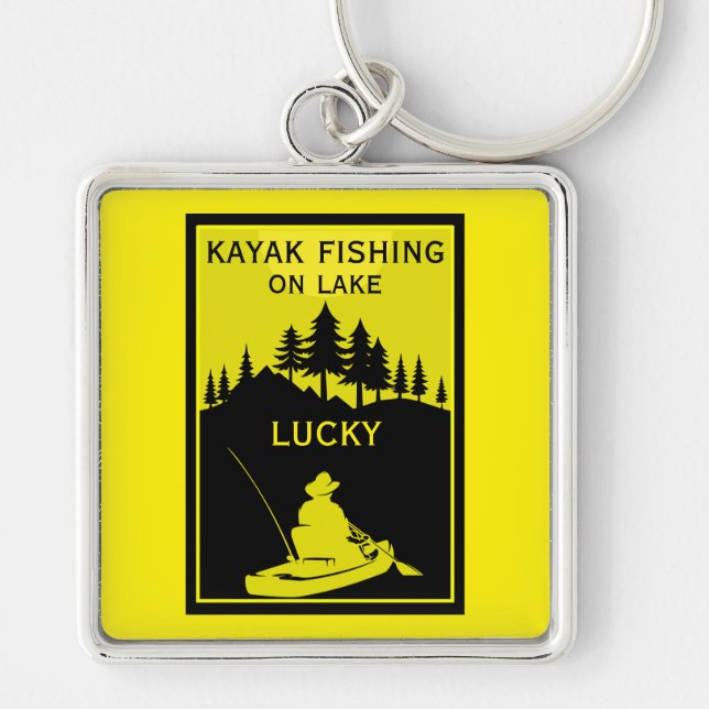  Favorite Kayak Lake And River Fishing Keychain (Front)