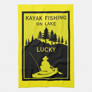 Favorite Kayak Lake And River Fishing Kitchen Towel