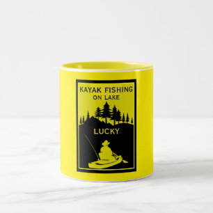  Favorite Kayak Lake And River Fishing Two-Tone Coffee Mug