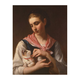 Favorite Kitten (by Émile Munier) Wood Wall Art