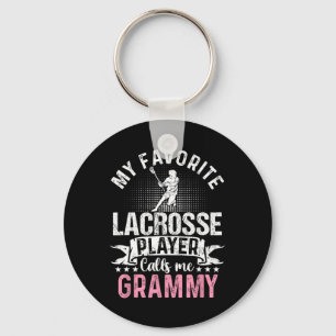 Favorite Lacrosse Player Calls Me Grammy Funny Keychain