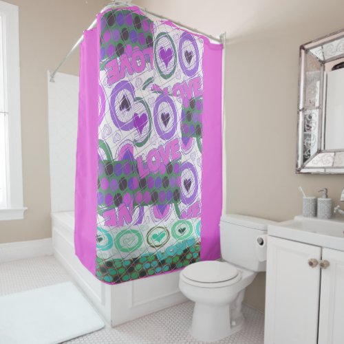 Favorite Latest amazing love quotes pattern design Shower Curtain