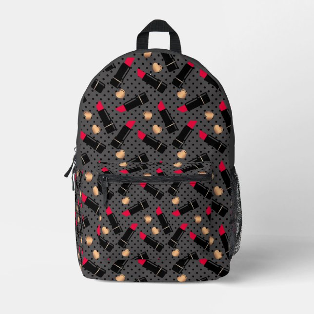 Favorite lipstick printed backpack (Front)