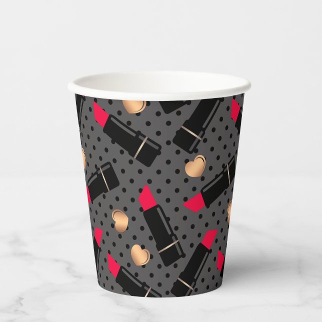 Favorite lipstick throw pillow paper cups (Front)