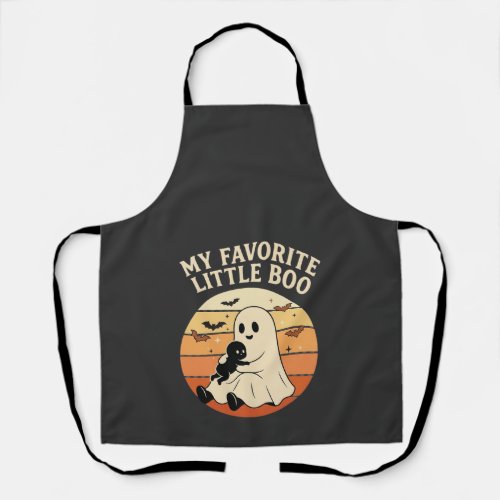 Favorite Little Boo Halloween Ghost Baby Retro Sun Apron
