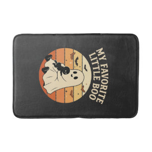 Favorite Little Boo Halloween Ghost Baby Retro Sun Bath Mat