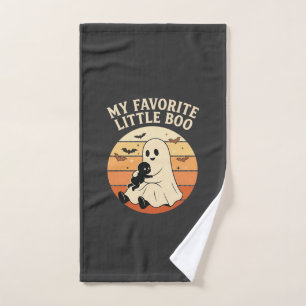 Favorite Little Boo Halloween Ghost Baby Retro Sun Hand Towel