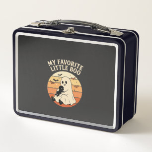 Favorite Little Boo Halloween Ghost Baby Retro Sun Metal Lunch Box