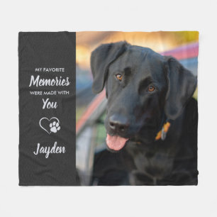 Favorite Memories Pet Loss Dog Lover Pet Memorial Fleece Blanket