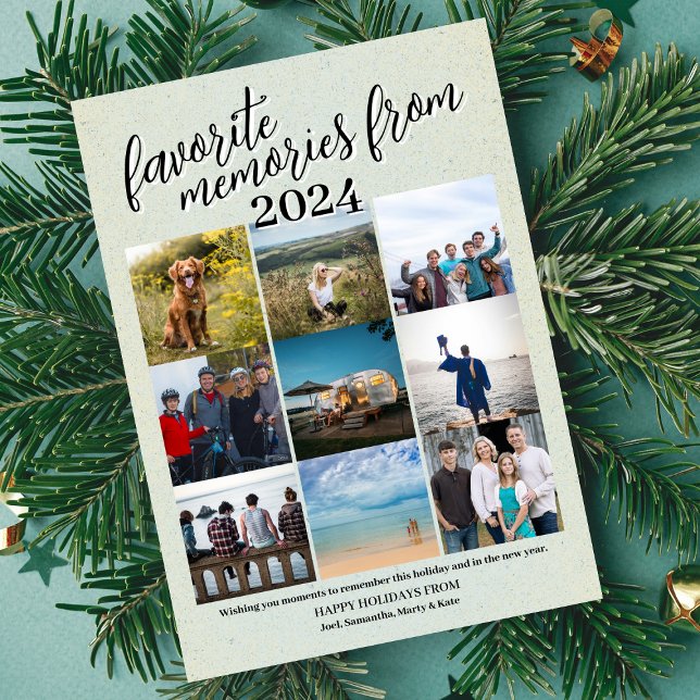 Favorite Memories Photo Collage New Year Holiday Card (Creator Uploaded)