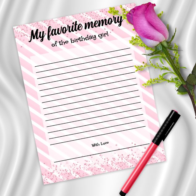 Favorite Memory of the Birthday Girl Game (Creator Uploaded)