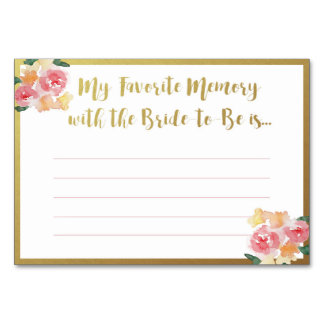 Favorite Memory with the Bride Cards