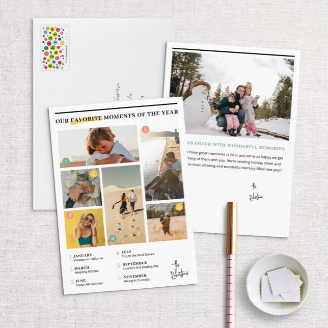 Favorite Moments Year in Review Photo Holiday Card (Creator Uploaded)