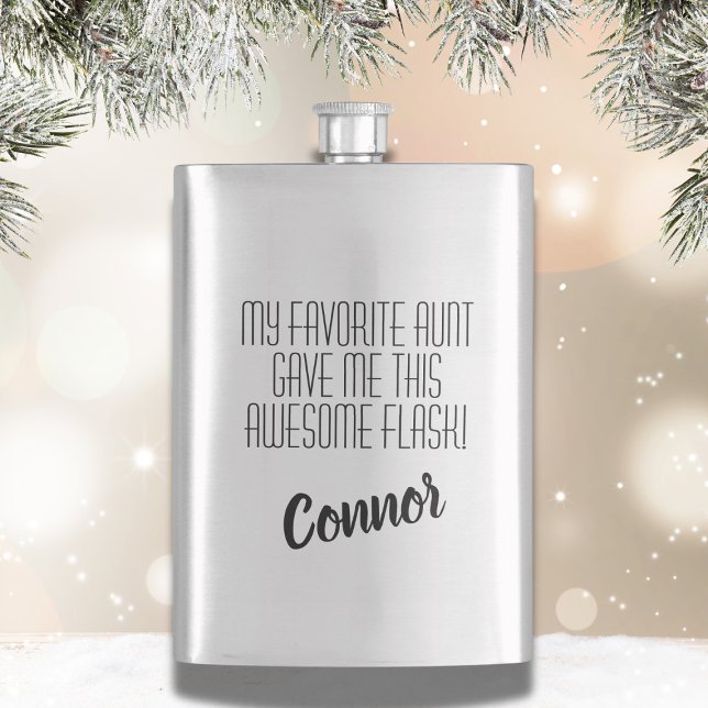 Favorite Nephew from Aunt Classic Flask (Creator Uploaded)