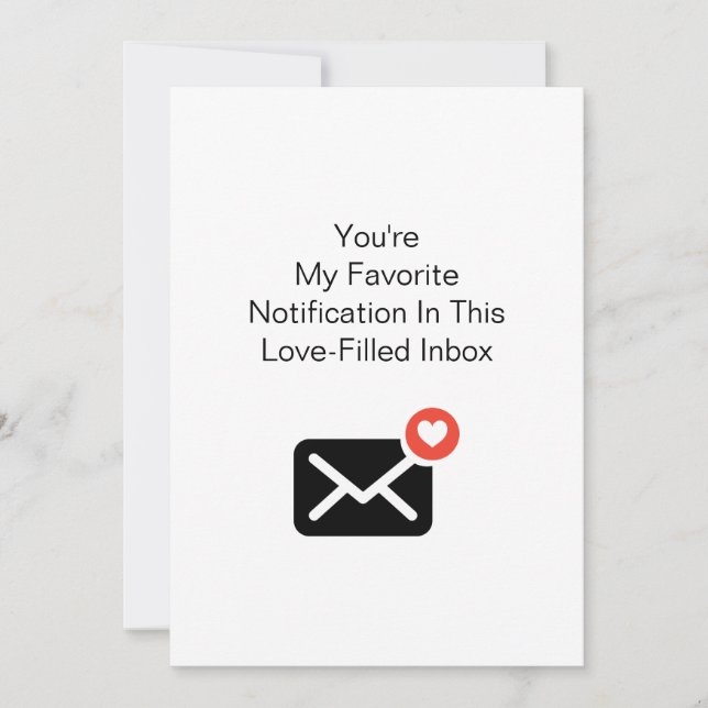 Favorite Notification Love Valentine Anniversary Holiday Card (Front)