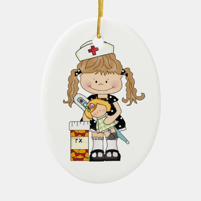 Favorite Nurse Ceramic Ornament (Front)