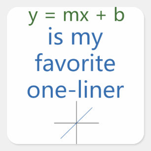favorite one liner square sticker