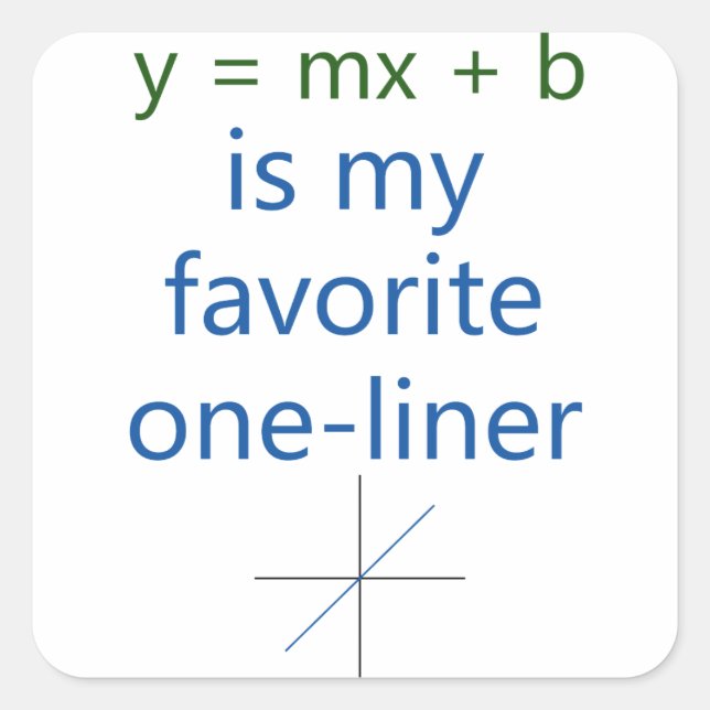 favorite one liner square sticker (Front)