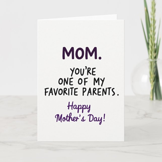 Favorite Parent Mothers Day Card (Front)