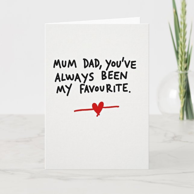 Favorite Parents Affection Card (Front)