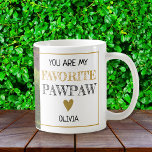 Favorite PawPaw Grandpa Grandchild Custom Photo Coffee Mug<br><div class="desc">A cute and memorable gift for your favorite grandpa. Personalize with 1 photo and your name.</div>