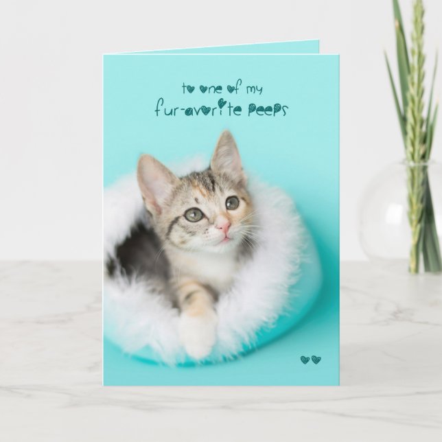 Favorite peeps Kitten Easter Card (Front)