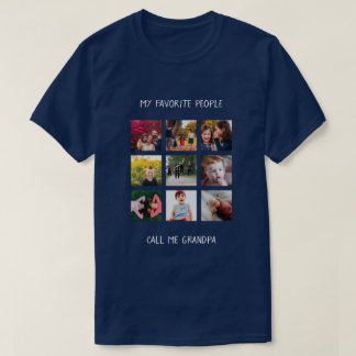 Favorite People Call Grandpa Fathers Day Photo T-Shirt