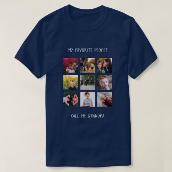 Favorite People Call Grandpa Fathers Day Photo T-shirt by red_dress at Zazzle