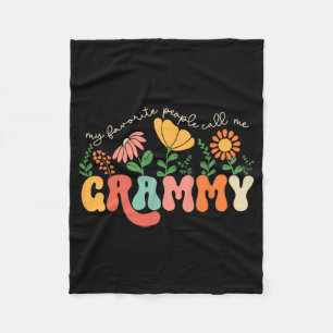 Favorite People Call Me Grammy Mothers Day Fleece Blanket
