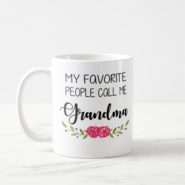 Favorite People Call me Grandma Coffee Mug (Left)