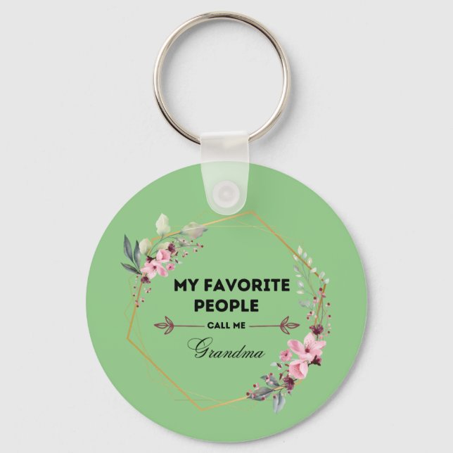 favorite people call me grandma keychain (Front)