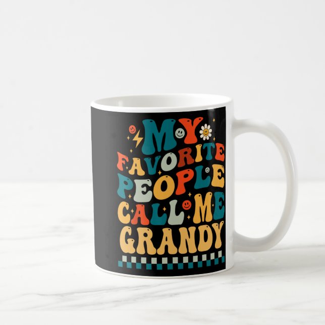Favorite People Call Me Grandy Shirt Mothers Day  Coffee Mug (Right)
