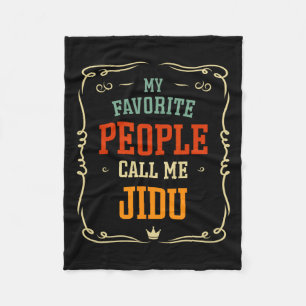 Favorite People Call Me Jidu Father's Day  Fleece Blanket