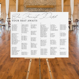 Favorite People Wedding Alphabetic Seating Chart Foam Board