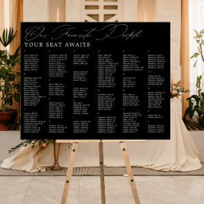 Favorite People Wedding Alphabetic Seating Chart Foam Board