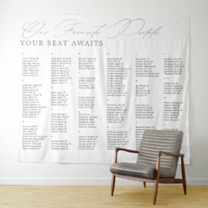 Favorite People Wedding Alphabetic Seating Chart  Tapestry