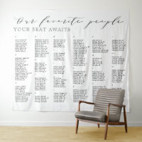 Favorite People Wedding Alphabetic Seating Chart