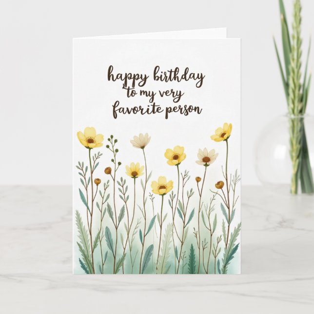 Favorite Person Birthday Card (Front)