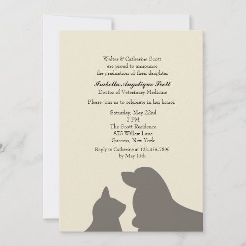 Favorite Pets Veterinary School Graduation Custom Announcement