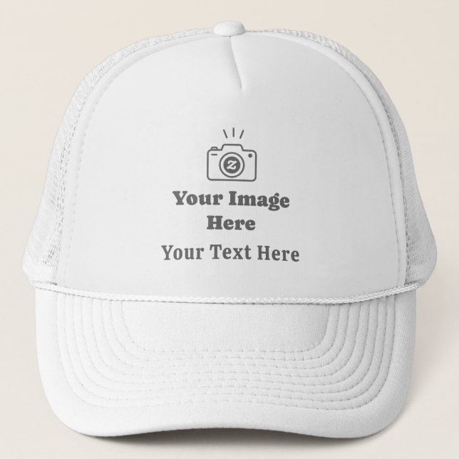 Favorite Photo Plus Text Trucker Hat (Front)