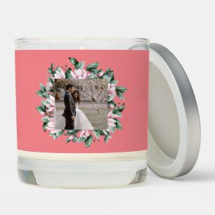 Favorite Photo Square Floral Frame Scented Candle