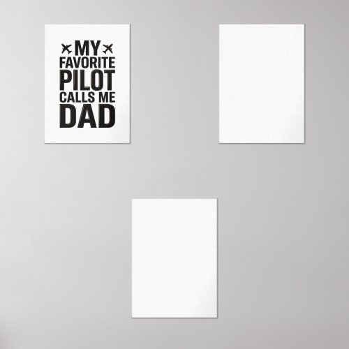 Favorite Pilot Calls Me Dad Vintage Airplane Shirt Wall Art Sets
