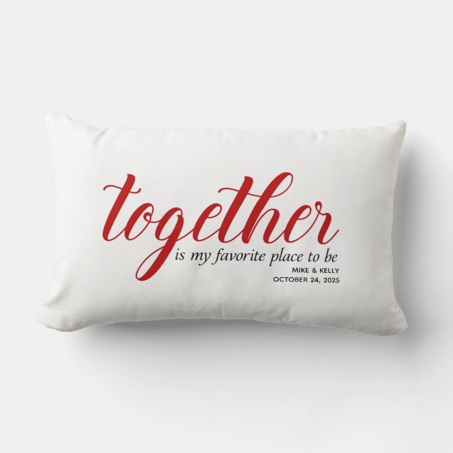 Favorite place to be Personalized Lumbar Pillow (Front)